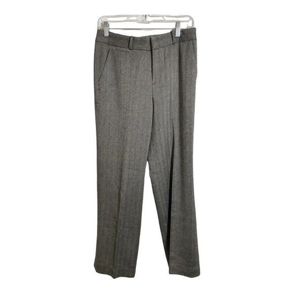Lauren Ralph Lauren women’s striped zipper button front wool pants size 4p - Picture 2 of 10